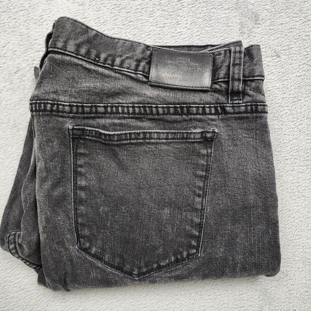 Lauren Jean Co Ralph Lauren Womens 18W Black Classic Straight Denim Jeans Patch